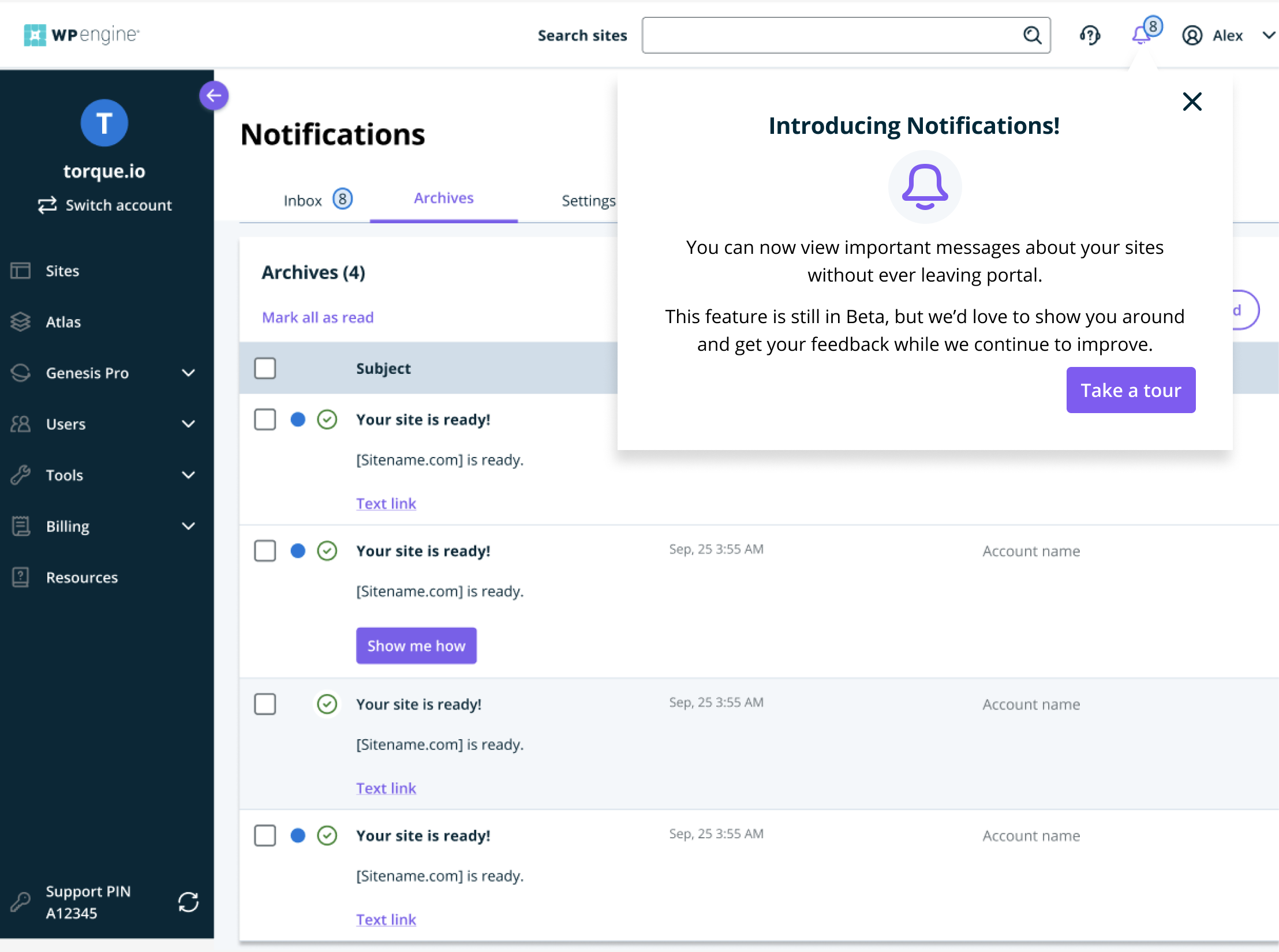 Our Beta release included messaging and a walkthrough introducing customers this new feature, which we used to track engagement and gather feedback.