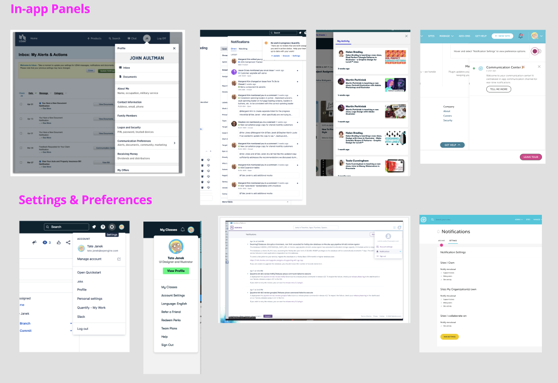 I gathered research from existing customer interviews and internal team members before conducting a design thinking workshop and then gathering inspiration from competitors.