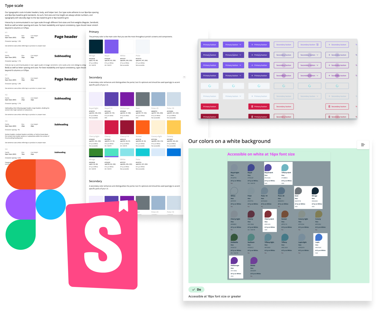 We started building our new design system with fundamentals like color, typography and accessibity guidelines.